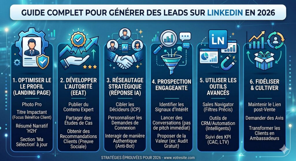 Infografik om leadgenerering på LinkedIn